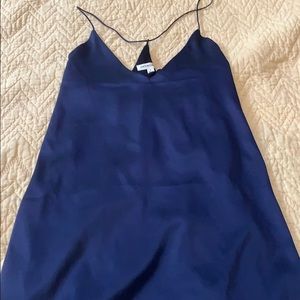 Silk navy blue little dress